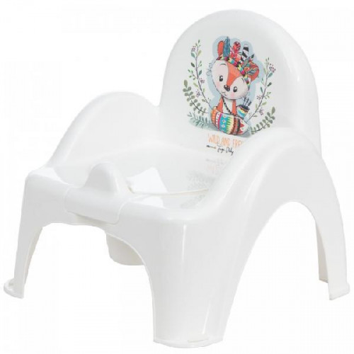Горшок детский "ДИКИЙ ЗАПАД - ЛИСЕНОК"  нескользящий (white/green-белый/зеленый)