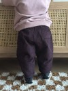Брюки-бананы 12pelenok с защипами из вельвета, фиолетовый - 62-68