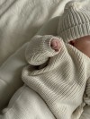 Свитер 12pelenok, вязаный оверсайз бежевый premium - 74-80