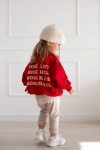 Свитшот 12pelenok oversize из петельчатого футера, красный - 62-68