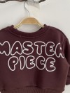 Свитшот 12pelenok оверсайз из петельчатого футера Masterpiece, коричневый - 92-98