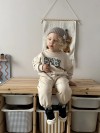 Костюм 12pelenok оверсайз из петельчатого футера Nothing matters, бежевый 80
