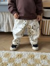 Брюки 12pelenok с защипами из денима, белый леопард - 62-68