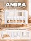 Кроватка-трансформер 4в1 Rant Amira 120х60 белый