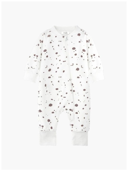 Комбинезон Mjolk Sleep and Play Кляксы, с рукавом реглан (74)