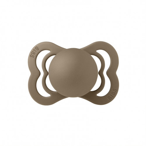 Пустышка силиконовая BIBS Supreme Silicone Dark Oak 0-6 месяцев - фото 1
