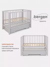 Кроватка Rant Bergen с маятником 120*60 Rosy grey
