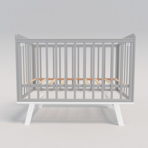 Кроватка Incanto Anniken New 120*60 без маятника серый/белый