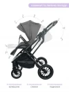 Коляска 2 в 1 Indigo Carry серый