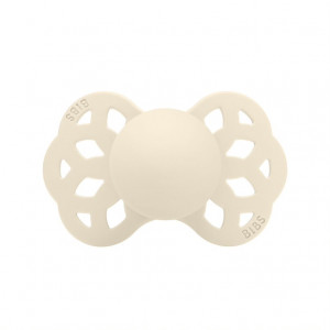 Пустышка силиконовая BIBS Infinity Symmetrical Silicone Ivory 0-6 месяцев - фото 1