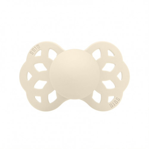 Пустышка силиконовая BIBS Infinity Symmetrical Silicone Ivory 0-6 месяцев