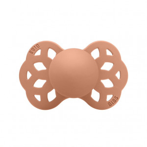 Пустышка силиконовая BIBS Infinity Symmetrical  Silicone Peach 0-6 месяцев - фото 1