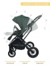 Коляска 2 в 1 Indigo Carry зеленый