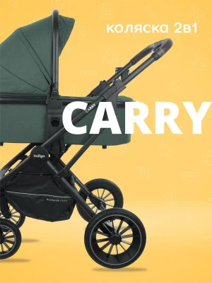 Коляска 2 в 1 Indigo Carry зеленый - фото 1