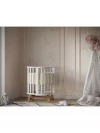 Кроватка-трансформер Incanto Verona 11 в 1 с маятником 125*75 (овал) и 75*75 (круг) белый/бук