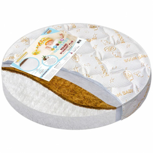Матрас для кроватки  75*75 11 см NewBaby-Round Standart plus стеганый трикотаж BB