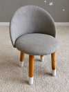 Стул Мягкий дерево серый