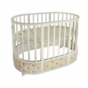 Кроватка-трансформер Sweet Baby Cappellini в 1 без маятника 125*75 (овал) и 75*75 (круг) сл.кость