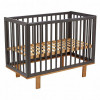Кроватка Polini kids Simple 340 без маятника 120*60 графит-дуб каменный