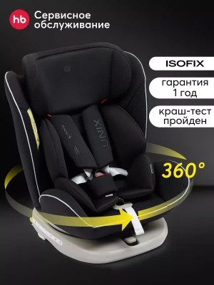Автокресло Happy Baby Unix 0/1/2/3 (0-36 кг) True Black