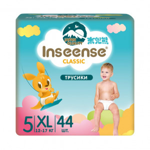 Трусики-подгузники XL (12-17 кг) Inseense Classic 44 шт (голубые) (4) - фото 1