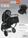 Коляска 3 в 1 Indigo Carry черный