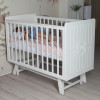 Кроватка Sweet Baby Nuovo с маятником 120*60 Белый/Белый