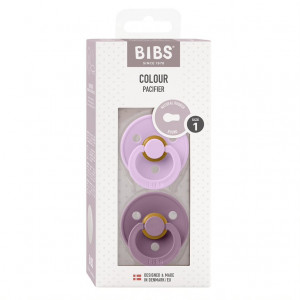 Набор пустышек латексных BIBS Colour, 2 шт. - Violet Sky/Mauve, 0+ мес.