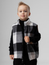 Жилет (Цвет черно-белый (коричневый), Размер 110-116), 14-74U