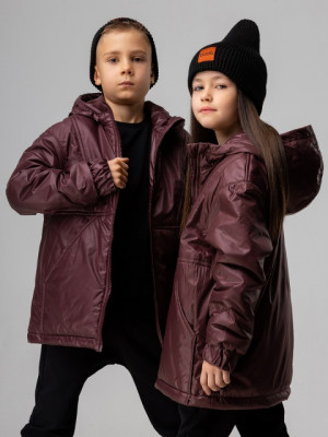 Куртка (Цвет бордовый, Размер 116-122), 32-57U - фото 1