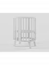 Кроватка-трансформер Incanto Verona 11 в 1 с маятником 125*75 (овал) и 75*75 (круг) белый/белый