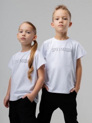 Футболка (Цвет белый, Размер 116-122), 4-399U - фото 1