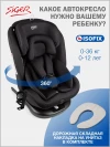 Автокресло Siger Престиж Isofix Lux 0/1/2/3 (0-36кг) оникс