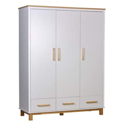 Шкаф Polini kids Simple 3415 3-х дверный белый-натуральный