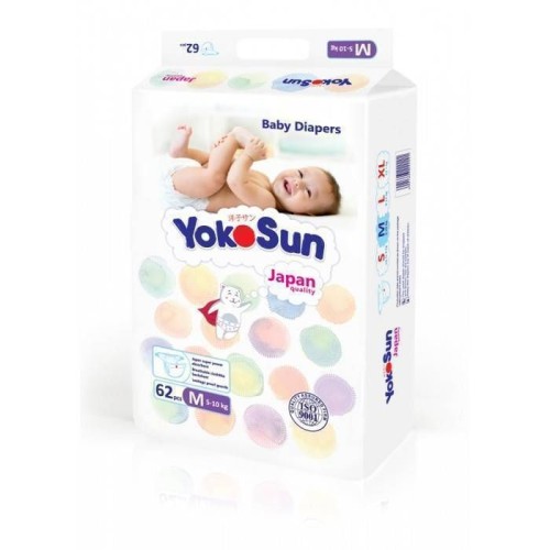 Подгузники YokoSun Comfort M (5-10кг)  62 шт (4упак/кор)