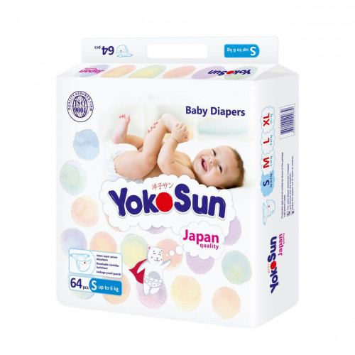 Подгузники YokoSun Comfort  S (до 6кг)  82 шт (4упак/кор)