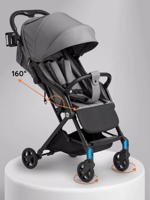 Коляска прогулочная Happy Baby Umma dark grey