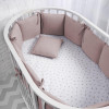 Защита для детской кроватки (бампер универсальный)Soft Cotton (Мокко) т.м.Perina
