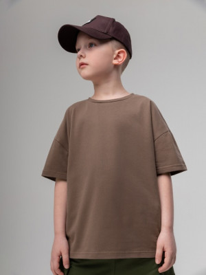 Футболка (Цвет какао, Размер 110-116), 4-371U - фото 1