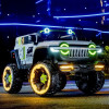 Электромобиль Jeep WN-502 4WD серый 12v Eva Кожа 105*65*54