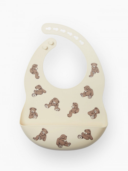Нагрудный фартук Happy Baby силиконовый (bears, 16017)
