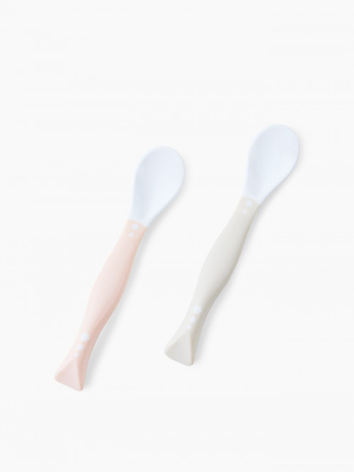 Набор ложек Happy Baby для кормления, 2 шт. (pink&milky, 15003)