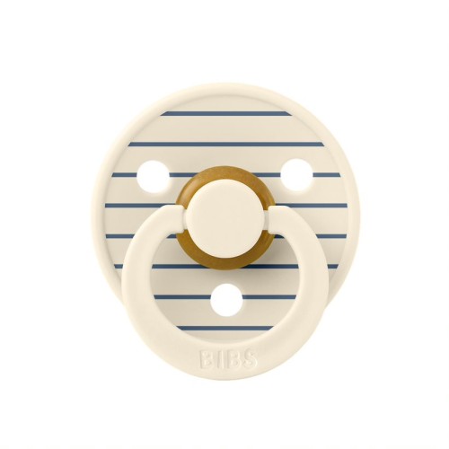 Пустышка латексная BIBS Studio Colour - Pin - Ivory Steel Blue, 0+ мес. - фото 1