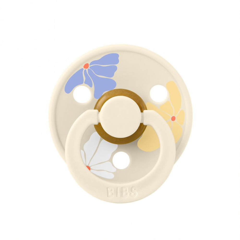 Пустышка латексная BIBS Studio Colour - Morning Bloom - Ivory, 0+ мес.