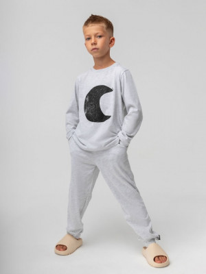 Костюм (Цвет серый меланж, Размер 110-116), 11-550MU - фото 1