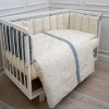 К-т 6пр.для прямоугольной кроватки Lappetti Garden цв.серо-голубой 6118/1
