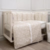Набор 6пр.для прямоугольной кроватки Le Jardin цв.бежевый 6130/4