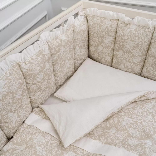 Набор 6пр.для прямоугольной кроватки "Le Jardin" цв.бежевый 6130/4