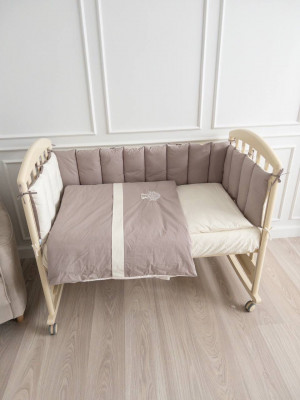 К-т 6пр.для прямоугольной кроватки "Organic baby cotton" цв.бежевый 6115/4