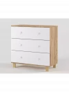 Комод Incanto Ronnie МДФ 800/3 белый/бук